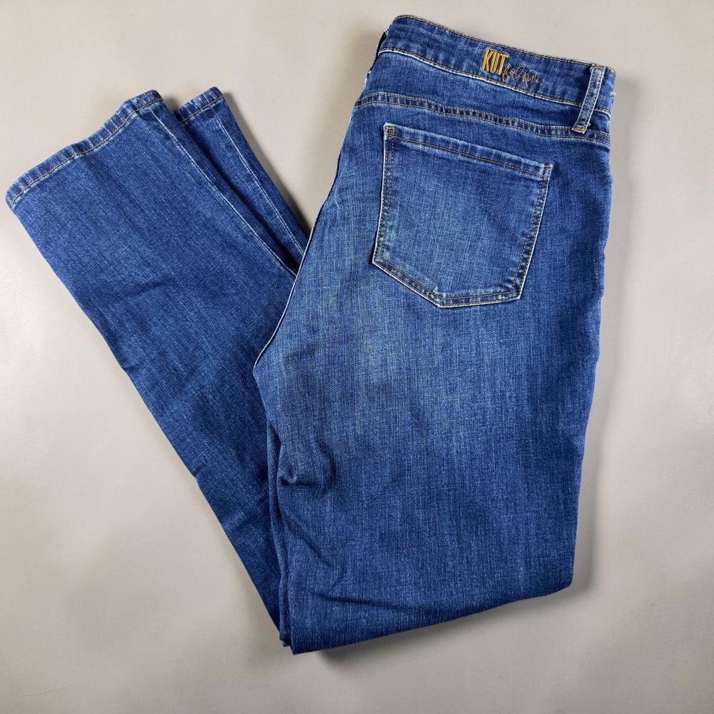 Kut from the Kloth Katy Boyfriend Jeans Medium Wash Blue Denim Womens Size 14